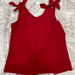 Red Bow Top For Women