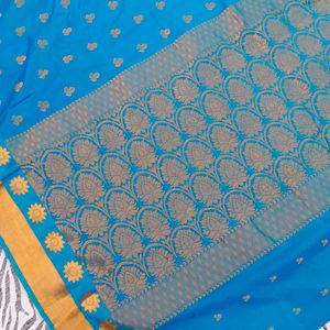 blue colour saree