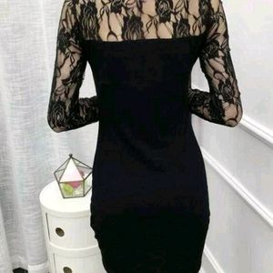 Price Drop Korean black Midi Bodycon Dress🌸💕