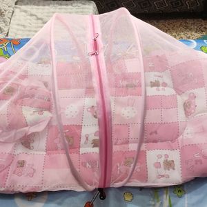 Baby Mattress with Mosquito Net Foldable