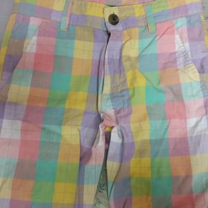 Check Print Multicolore Shorts For Kids