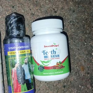 Combo Of 4 (Two Teeth Powder 1 Body Lotion And Hair Oil)