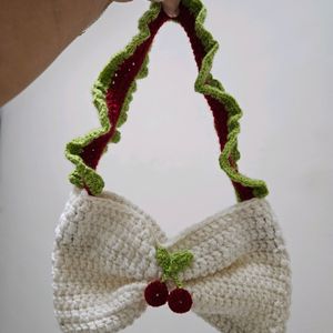 Pinterest  Crochet Cherries Bow Bag