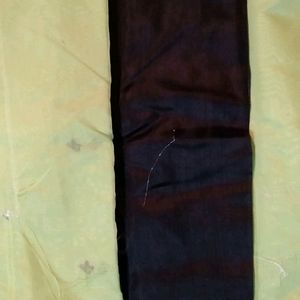 Cotton Chanderi Saree With Unstitched Blouse.