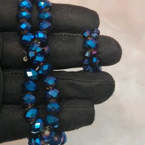 Blue Multi Crystal Bracelet & Ring Combo