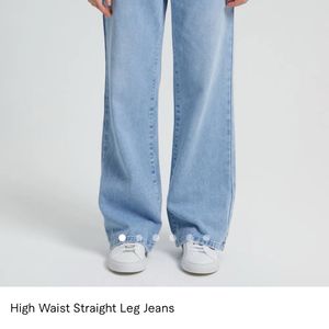 High Waist Straight Leg Jeans