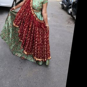 Green Lengha Choli