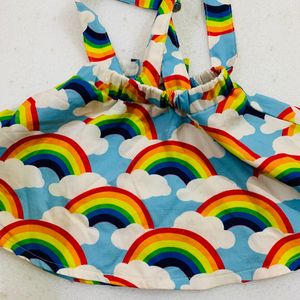 Hopscotch 🍭Rainbow 🌈 Dungree Skirt with Hairband