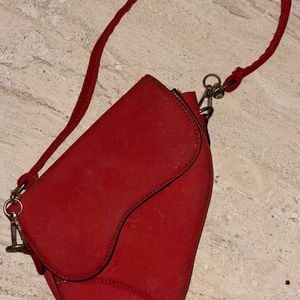 Cherry Red Dior Saddle Bag (Dupe)