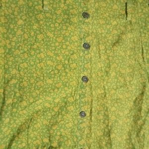 Green Shirt Type Frock