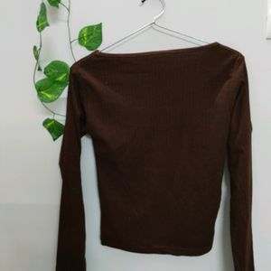 Cutout Brown Top