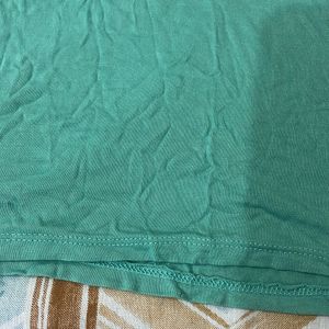 Sea Green Tshirt Wid Stylish Sleeves