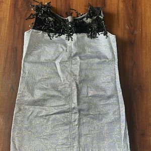 Silver one piece dress for 6-8yrs old girl