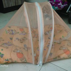 Infant Bedding Set With Mosquito Net And Pillow