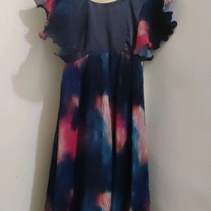 Multicolored Blue Dress