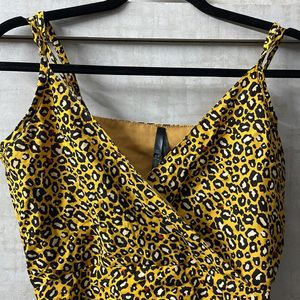 Cheetah Print Cris Cross Top