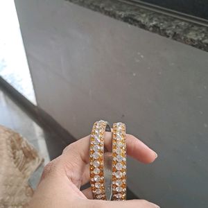 Yellow Color Diamon Bangle 2 Pce