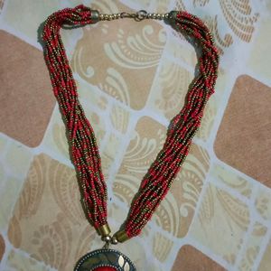 Red Necklace With big Pendant