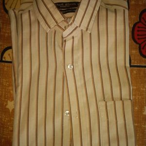 Cream Colour Semi-Formal Shirt