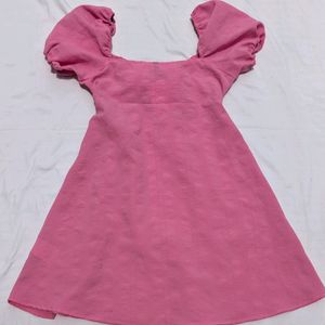 H&M Pink Tie Up Dress