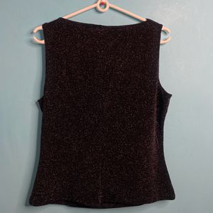 Vintage Shimmer Black Top