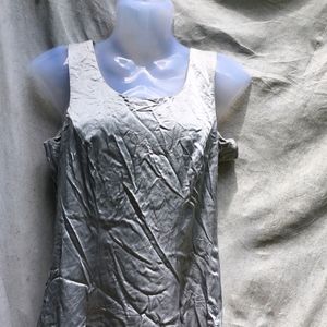 21.15.9 CUTE SILVER SATIN SEXY DRESS