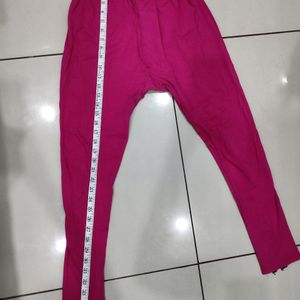 Pink Cotton Leggings