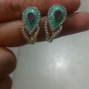 stone studed earring