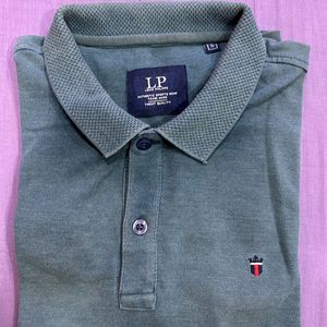 Louis Philippe Polo Neck Sea Green Tshirt