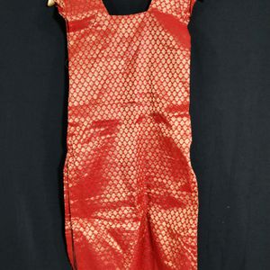 Red Floral Printed Square Neck Kurti (Women)