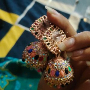 Multi Jhumka Earrings