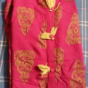 Beautiful Pink Soft Breathable Kurti.