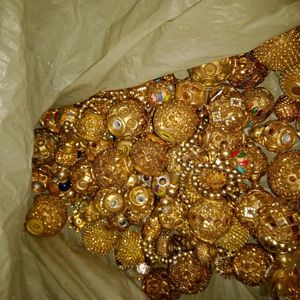 Big Ball Size Golden Beads Mix Material