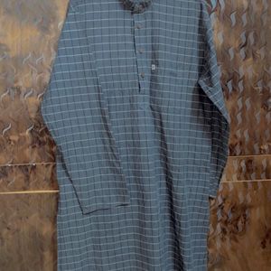 Dark Grey Kurta For Men