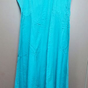 Silk kurta with full length cotton slip