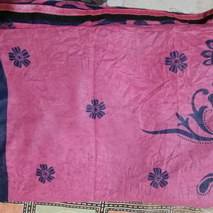 Saree With Patch Work And Blouse Fabric Attached