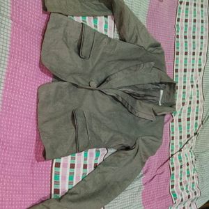 Imported Korean Formal Grey Coat Short