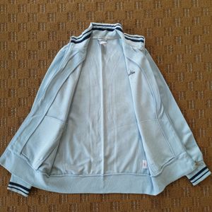 ADIDAS LIGHT BLUE ZIPPER UPPER JACKET