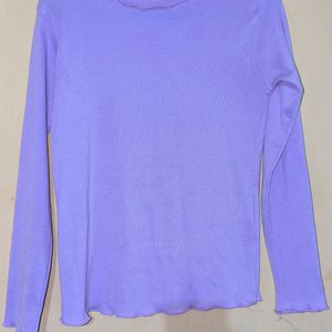 Lavender Ribbed Trendy Top