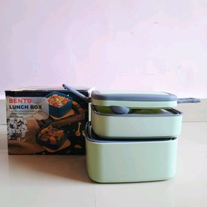 Bento Two Layer Lunch Box With Spoon