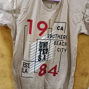 Mens TShirt with Southern Beach City Graphic Print