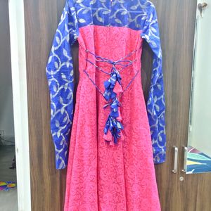 Chanderi Embroidery Gown (Brand New)