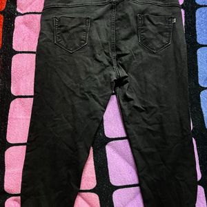 Hight Waist Slim Fit Black Jeans