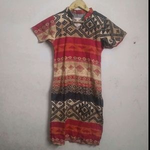 Khadi Cotton Printed Kurta (Women's)