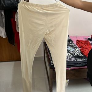 off white soft leggings