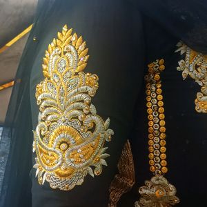 Black Pant Set With Dupatta