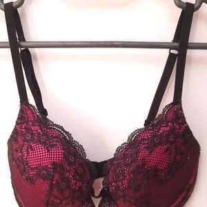 Hot Pink Pushup Bra 32C