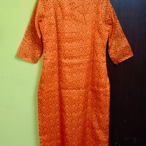 Trendy Orange Heavy Kurta