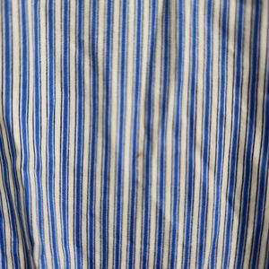 Zara White And Blue Stripes Top