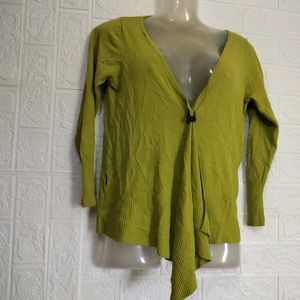 Corian Thrifted Zara Green Shrug